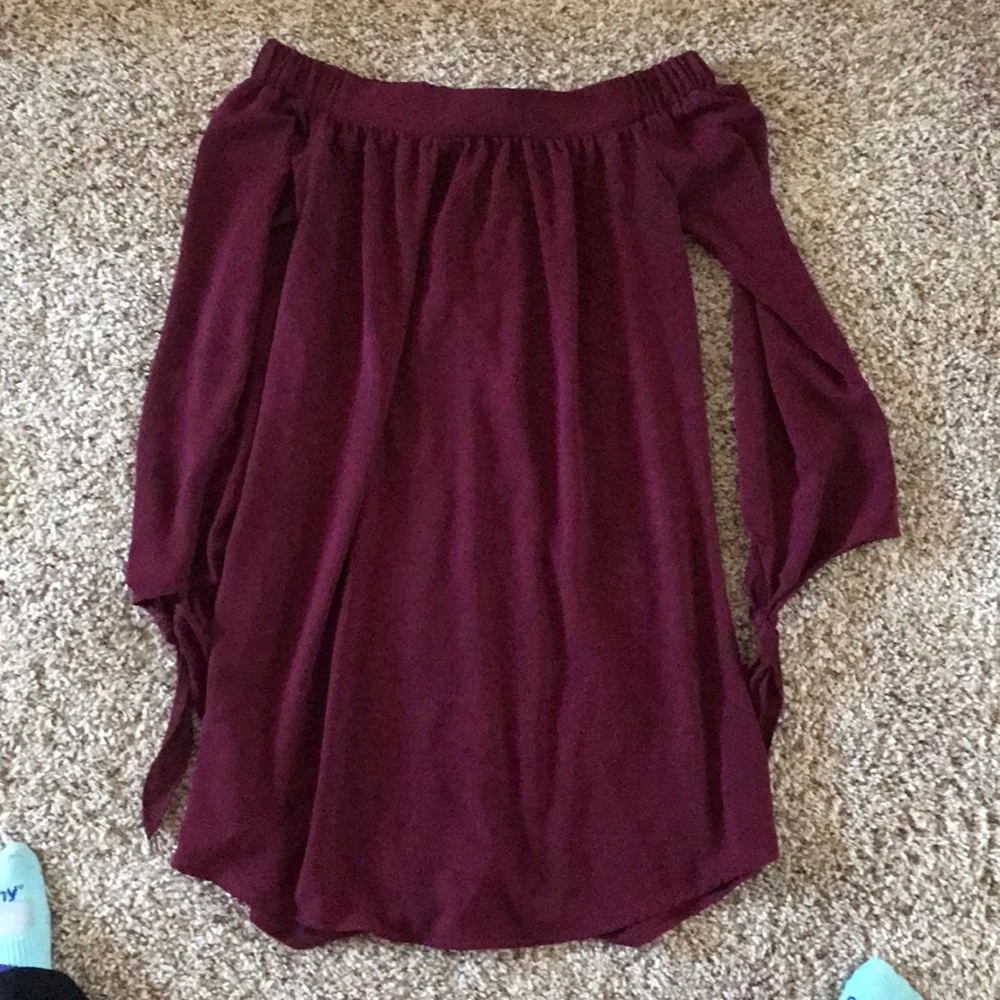 Burgundy dress